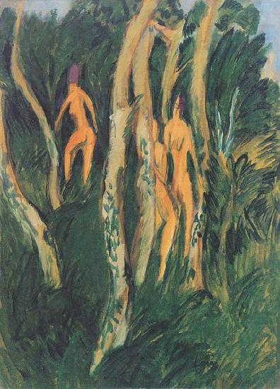 Drei Akte unter Baumen, Ernst Ludwig Kirchner